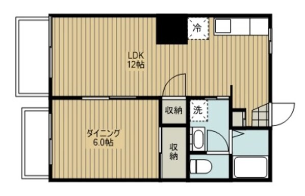 ひまわりハイツの物件間取画像